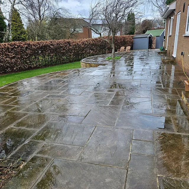 New patio installation in Blyth Northumberland