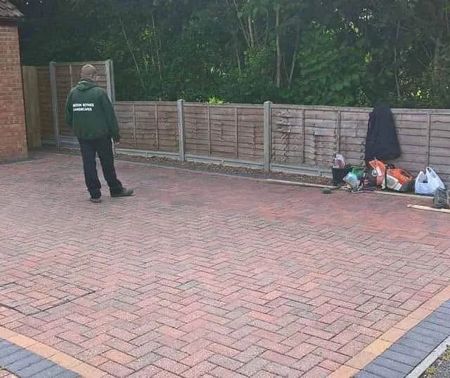 Block paved driveway by Northumberland Garden Services